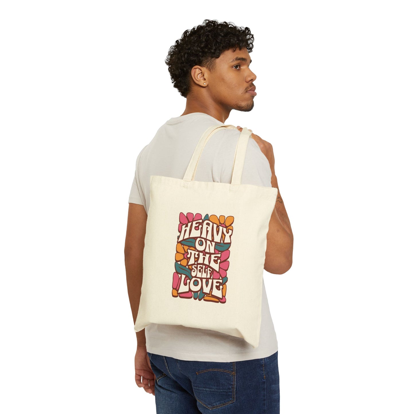 Everyday Carry: "Heavy on the Self-Love" Canvas Tote Bag