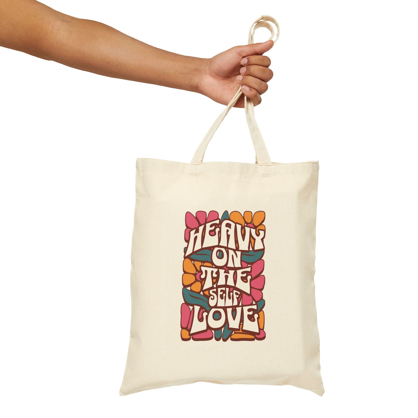 Everyday Carry: "Heavy on the Self-Love" Canvas Tote Bag